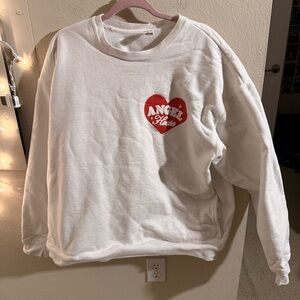 Angel House LA Oversized Graphic Sweatshirt “From LA to India” White XL